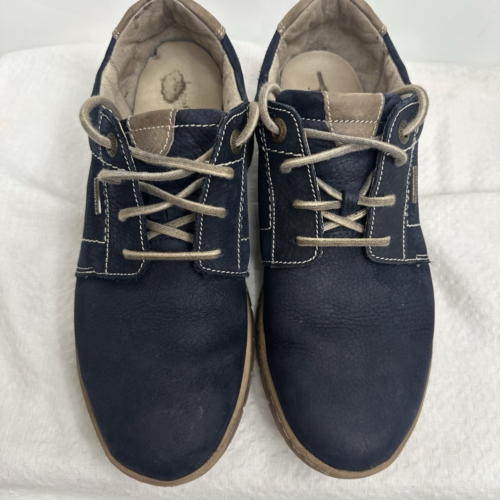 41 Josef Seibel Steffi 59 Waterproof Navy Blue Leather Casual Sneaker 10 Womens - Picture 2 of 14